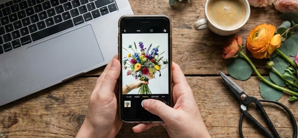 Собрать букет по фотографии: пример — прикрепите снимок букета со смартфона или картинку из интернета